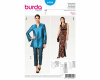 Schnittmuster Bluse und Hose oder Kleid mit Gürtel, burda style 6484