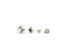 Nietenknopf aus Metall PRISMA, Pyramide, silber, Union Knopf 11 mm