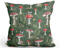 Baumwollstoff TUPFEN, olivegrün, Acufactum