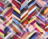 Baumwolljersey RAINBOW CUT, Streifen-Mosaik, braun, Hilco