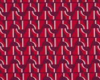 Baumwoll-Stretchstoff STEYN, geometrisches Muster, rot,...