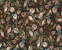 Viskosekreppstoff YUNA, Federtupfen, mint-braun, Hilco