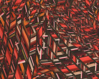 Viskose-Strickjersey PAUL, Zacken-Streifenmuster, aprikot, Hilco