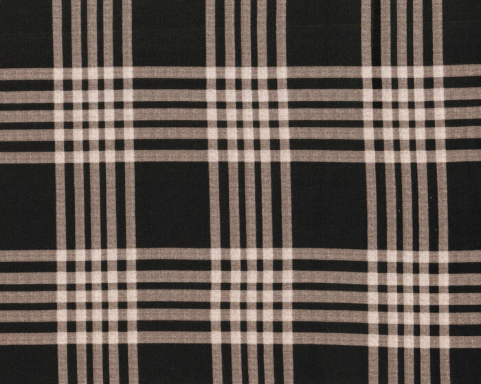 Viskose-Strickjersey HELLA, Karomuster, schwarz, Hilco