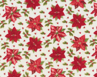 Patchworkstoff HOLIDAY BOTANICAL, Weihnachtssterne, rot,...