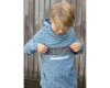 Sweatstoff WOOD KNIT, Strick-Punkte, braun, Hilco