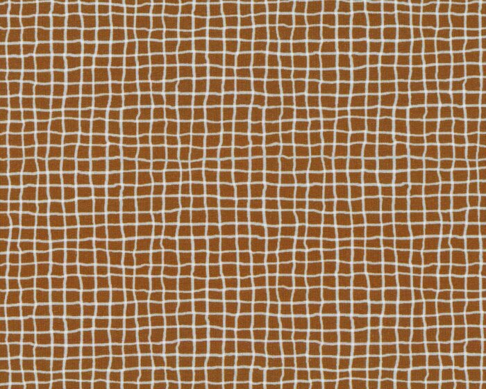 Sweatstoff WOOD PLAID, Gitter, braun, Hilco