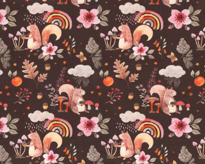 Sweatstoff AUTUMN CUTE, Waldmotive, Hilco