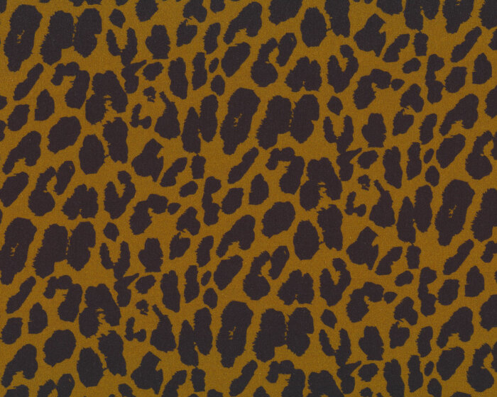 Viskosestoff PAULINE, Leopardenmuster, olivgelb
