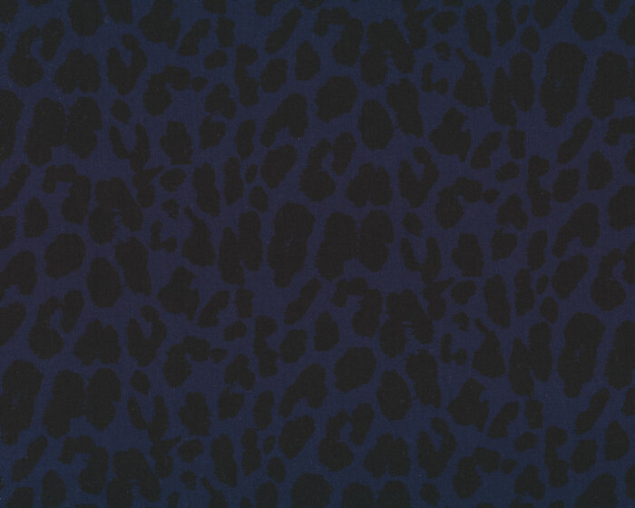 Viskosestoff PAULINE, Leopardenmuster, dunkelblau