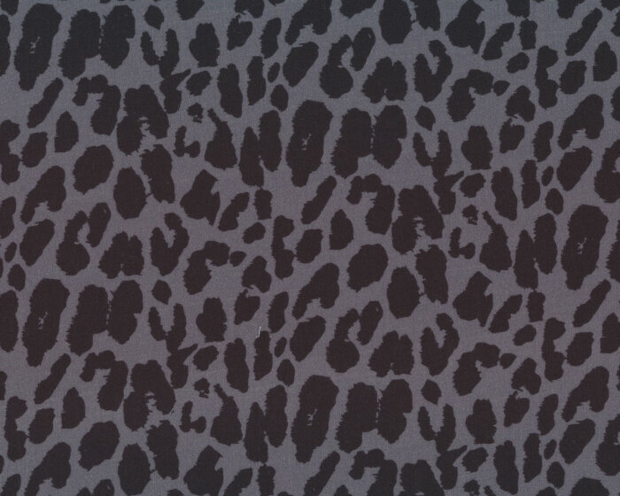 Viskosestoff PAULINE, Leopardenmuster, dunkelgrau