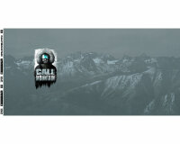 80-cm-Panel Sweatstoff MOUNTAIN ADVENTURE by Thorsten Berger, türkis-grau