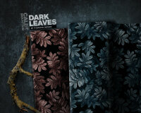 Viskosestoff DARK LEAVES, Blätter, dunkles weinrot, Thorsten Berger