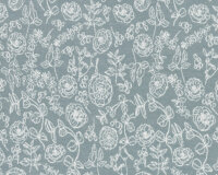 Jacquardjersey AVA, Rosen, grüngrau, Bienvenido Colorido