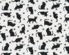 Patchworkstoff PARADOX, Katzen, weiß-schwarz, Blank Quilting