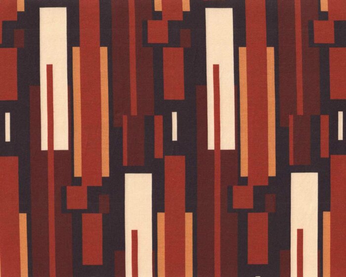 Baumwolljersey RENATE, Blockstreifen, terracotta, Hilco