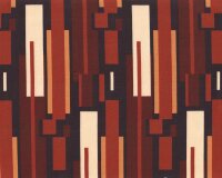 Baumwolljersey RENATE, Blockstreifen, terracotta, Hilco