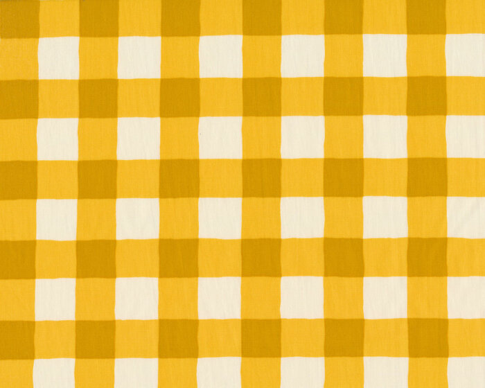 Popeline-Patchworkstoff PLAID OF MY DREAMS, Karo, gelb, Art Gallery