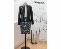 Baumwollstoff GOOD VIBES, Mohnblumen, dunkelgrau, ring a roses