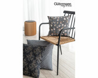 Baumwollstoff GOOD VIBES, Mohnblumen, dunkelgrau, ring a roses