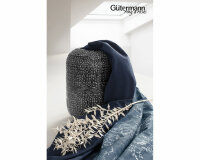 Baumwollstoff GOOD VIBES, Mohnblumen, petrol, ring a roses