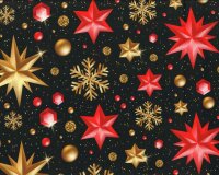 Sweatstoff TORONTO HOLIDAYS, Weihnachts-Sterne