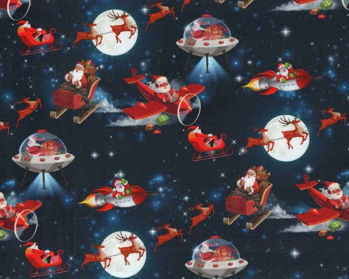 Sweatstoff TORONTO HOLIDAYS, Weihnachtsmann