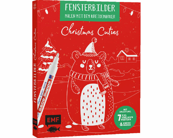 Bastelbuch: Fensterbilder malen mit dem Kreidemarker – Christmas Cuties, EMF