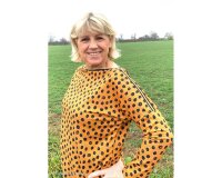 Sweatstoff SWEET BEARS, Punkte, terracotta