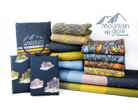 Sweatstoff DWELLERS, Waldtiere, senfgelb, Käselotti