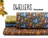Sweatstoff DWELLERS, Waldtiere, senfgelb, Käselotti