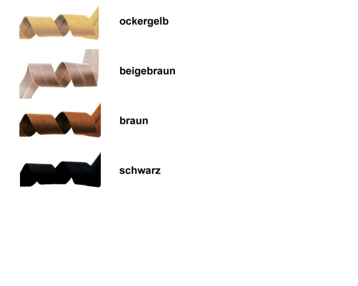 Schrägband Einfarbig – Ecru, 20 Mm Breit, 5 M Lang, 50% Baumwolle/50% Polyester, Für Näharbeiten