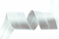 Jersey-Schrägband aus Baumwolle, einfarbig, 20 mm weiß