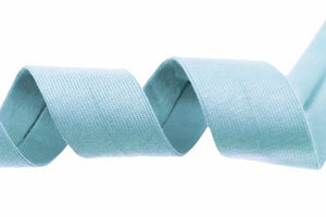 Jersey-Schrägband aus Baumwolle, einfarbig, 20 mm hellblau