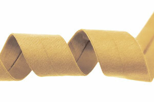 Jersey-Schrägband aus Baumwolle, einfarbig, 20 mm ockergelb