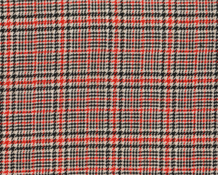 Wollstoff mit Viskose COLLIN, Glencheck-Karo, rot-schwarz, burda style