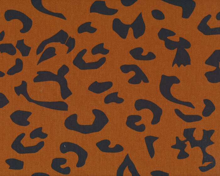 Baumwollstoff mit Stretch DENIM Leopardenprint, braun-schwarz, Fibre Mood