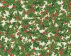 Metallic-Patchworkstoff HOLIDAY FLOURISH, Ilex-Blätter, grün-gold, Robert Kaufman