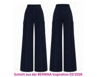 Breitcordstoff mit Stretch BUBBLE WASH, marineblau, PS fabrics