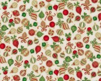 Metallic-Patchworkstoff HOLIDAY CHARMS, Kugeln,...