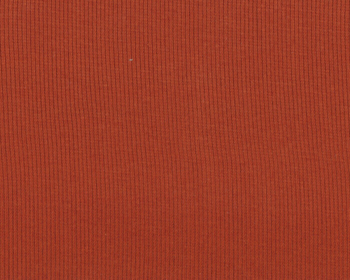 Rippenjerseystoff aus Baumwolle UNI RIB, terracotta