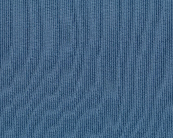 Rippenjerseystoff aus Baumwolle UNI RIB, jeansblau