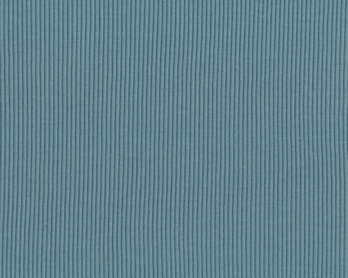 Rippenjerseystoff aus Baumwolle UNI RIB, türkisgrau