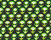 Patchworkstoff AREA 51, kleine Aliens, schwarz-neongrün, Robert Kaufman