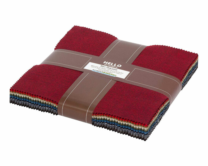 Precuts Layer Cake SHETLAND Flanell, 42 Quadrate, Robert Kaufmann