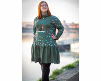 1,00-m-Panel Sommersweat DREAMER, Fuchs, moosgrün, Bienvenido Colorido