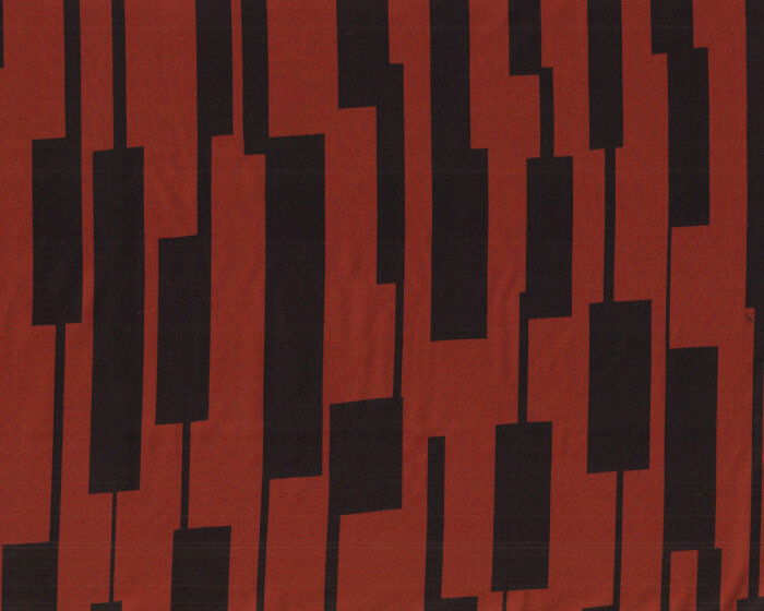 Viskosetwill ECOVERO™, Streifen-Vierecke, terracotta, Mind the Maker