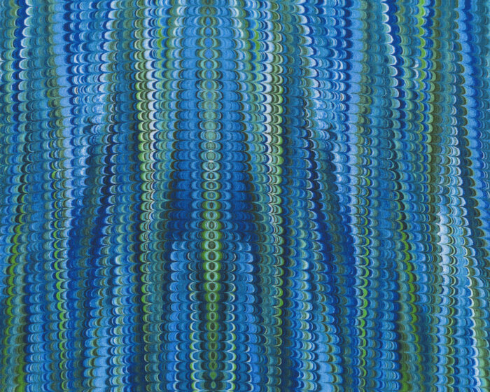 Patchworkstoff MARBLE ESSENCE, Wellenstreifen, kobaltblau, In the Beginning