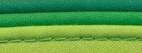 Dreifarbiges Paspelband TRICOLORE aus Baumwolle grün