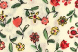 Baumwoll-Schrägband mit Blümchen rot 18 mm